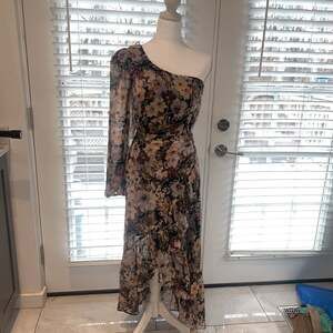 ASTR the Label Calista Floral One-Shoulder High-Low Maxi Dress